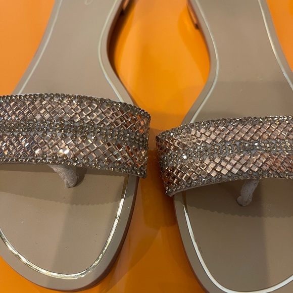 Aldo Gold and Tan Sandals - Picture 2 of 5